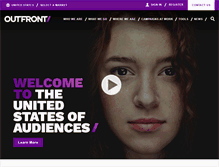Tablet Screenshot of outfrontmedia.com